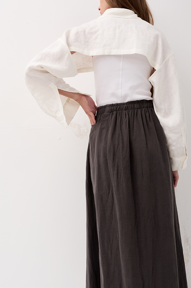 Спідниця льон бохо торф (С87)